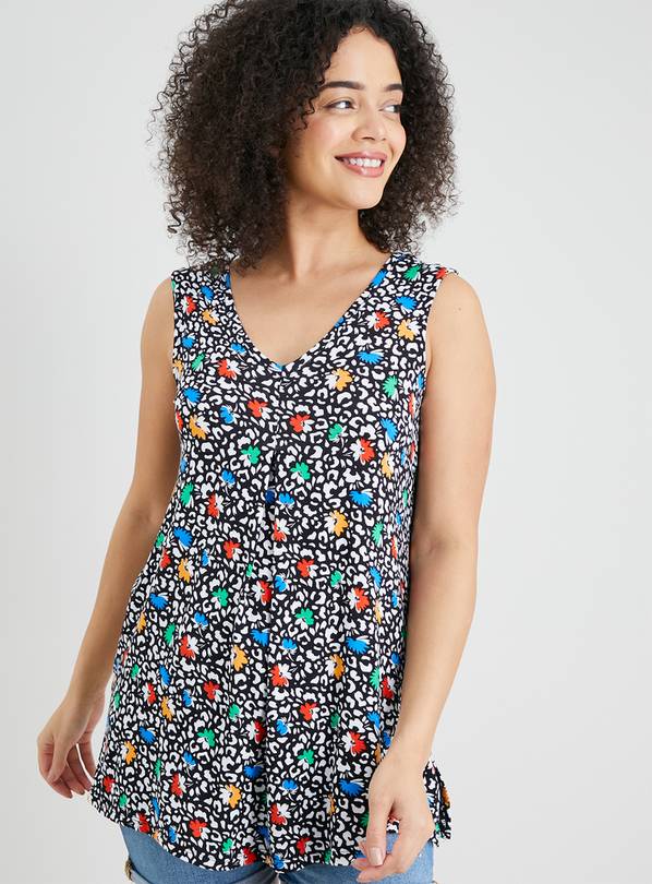 Floral shop vest top